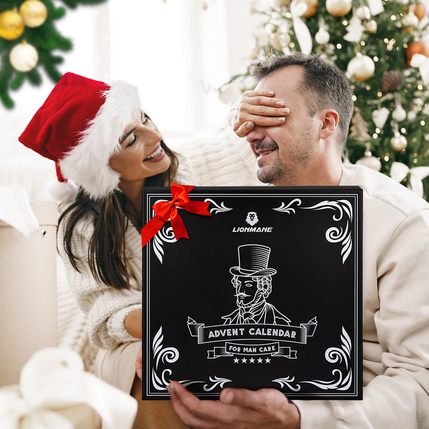 Calendario de Adviento para Hombre, Lionmane Set de Cuidado de Barba, Set de Regalos Originales de 24 PCS para el Cuidado de la Barba, Cara y Cuerpo, Kit de Cuidado de la Piel,Skin Care Sets & Kits