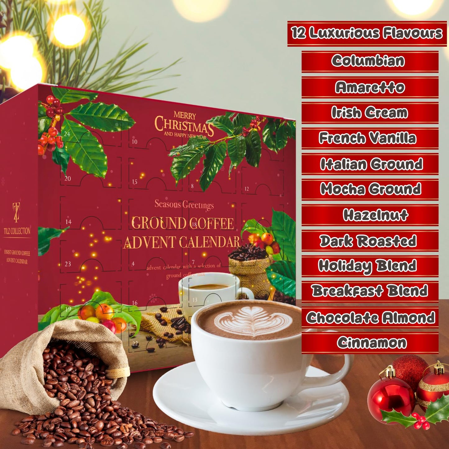 Calendario de Café et de café molido